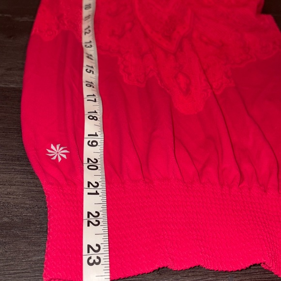 Athleta Seamless Paisley Print Racerback Layered Tank Size XS Bright Pink - Picture 9 of 10